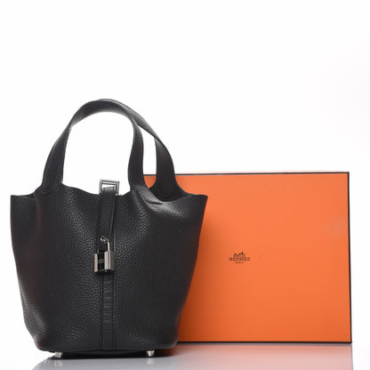 Hermes Taurillon Clemence Picotin Lock 18 PM Black 10 of 10