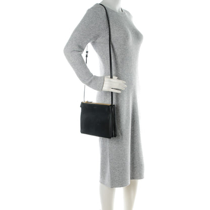 Celine Lambskin Large Trio Crossbody Bag Black 2 of 8
