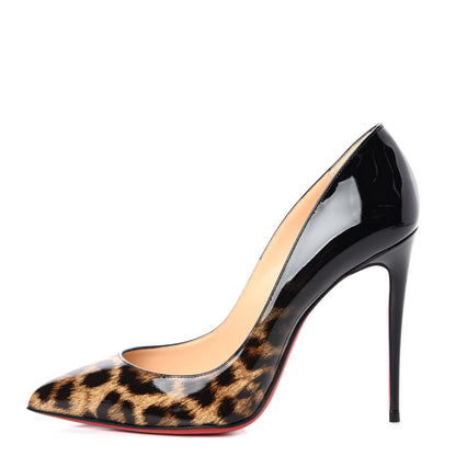 Christian Louboutin Patent Degrade Leopard Pigalle Follies 100 Pumps 39 Leopard Black 1 of 7