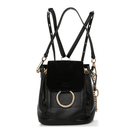 Chloe Suede Calfskin Mini Faye Backpack Black 1 of 11