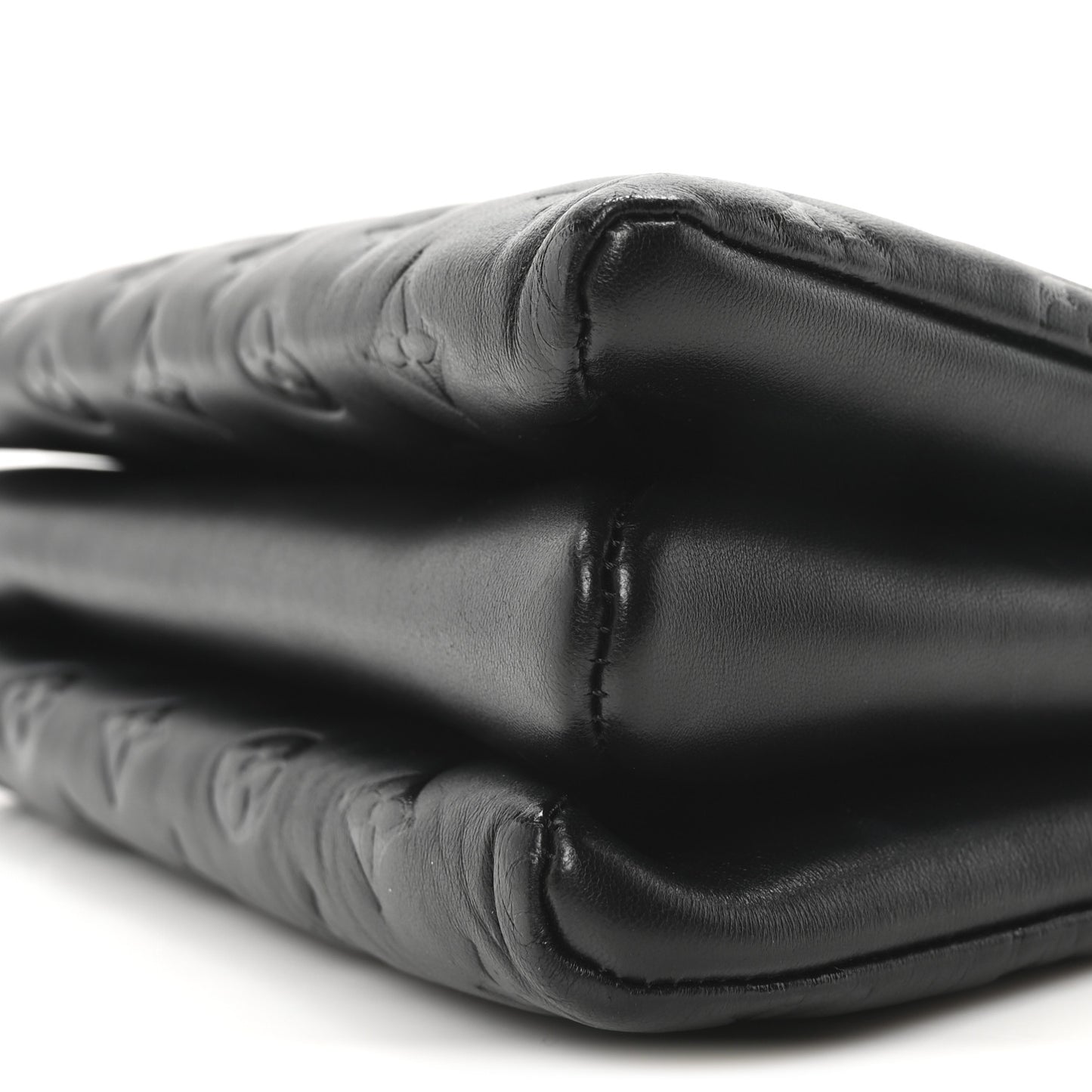 Lambskin Embossed Monogram Coussin PM Black