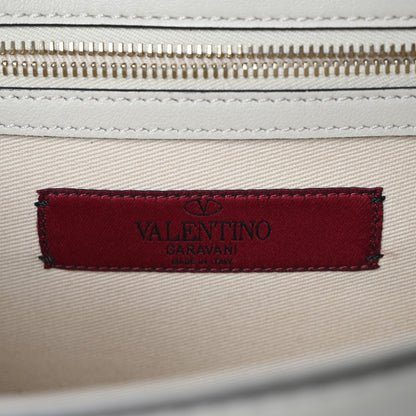 Valentino Garavani Vitello Medium Glam Lock Rockstud Flap Light Ivory 6 of 10