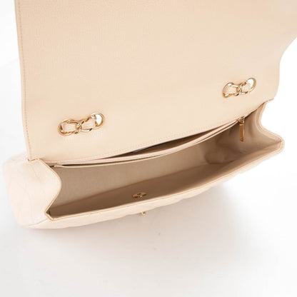 Chanel Caviar Quilted Jumbo Single Flap Beige Clair 5 of 7