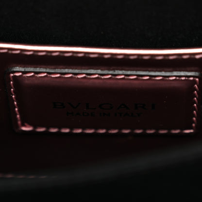 Bulgari Metallic Calfskin Serpenti Forever Top Handle Rose Quartz 6 of 13