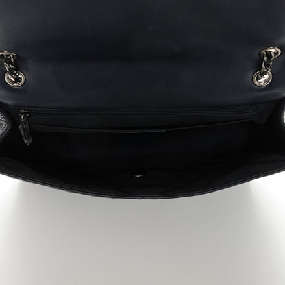Chanel Calfskin Quilted Bi-Color Jumbo Flap Blue Black 5 of 7