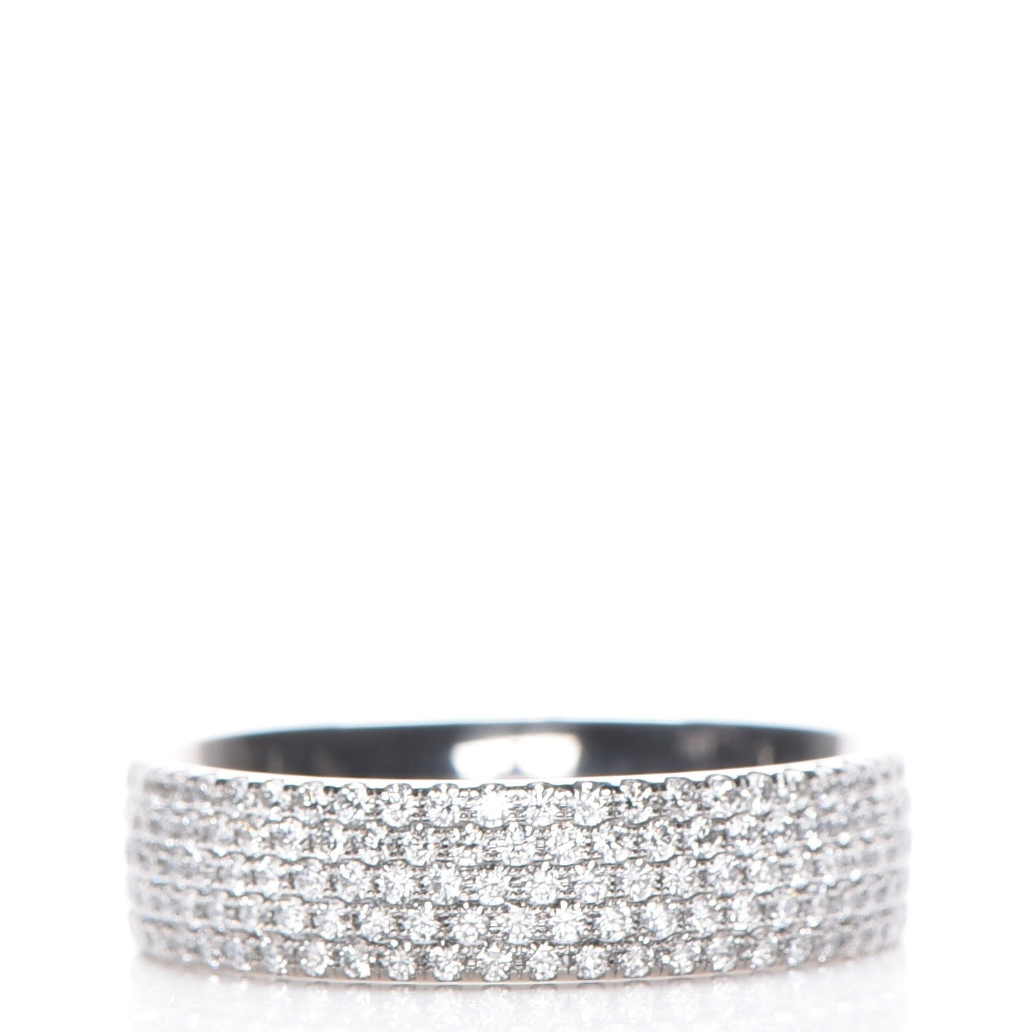 Tiffany 18K White Gold Diamond Metro Five Row Ring 6.5 1 of 6