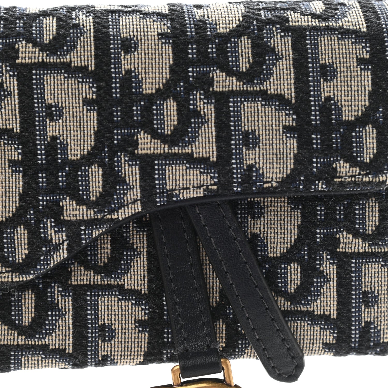 Christian Dior Oblique Nano Saddle Chain Pouch Blue 7 of 10