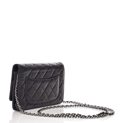 Chanel Caviar Quilted Wallet On Chain WOC Navy 3 of 10