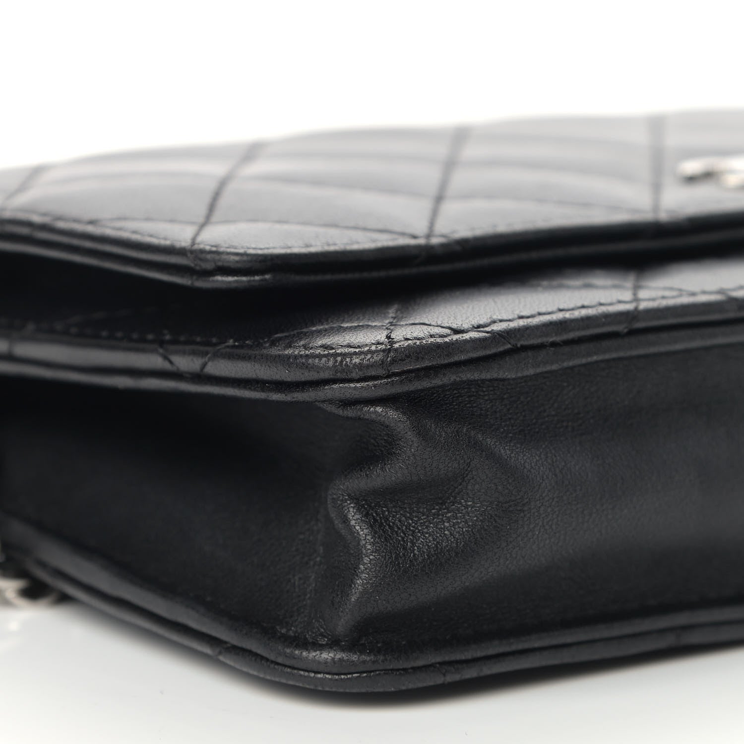 Chanel Lambskin Quilted Wallet On Chain WOC Black 9 of 19