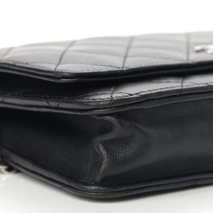 Chanel Lambskin Quilted Wallet On Chain WOC Black 9 of 19