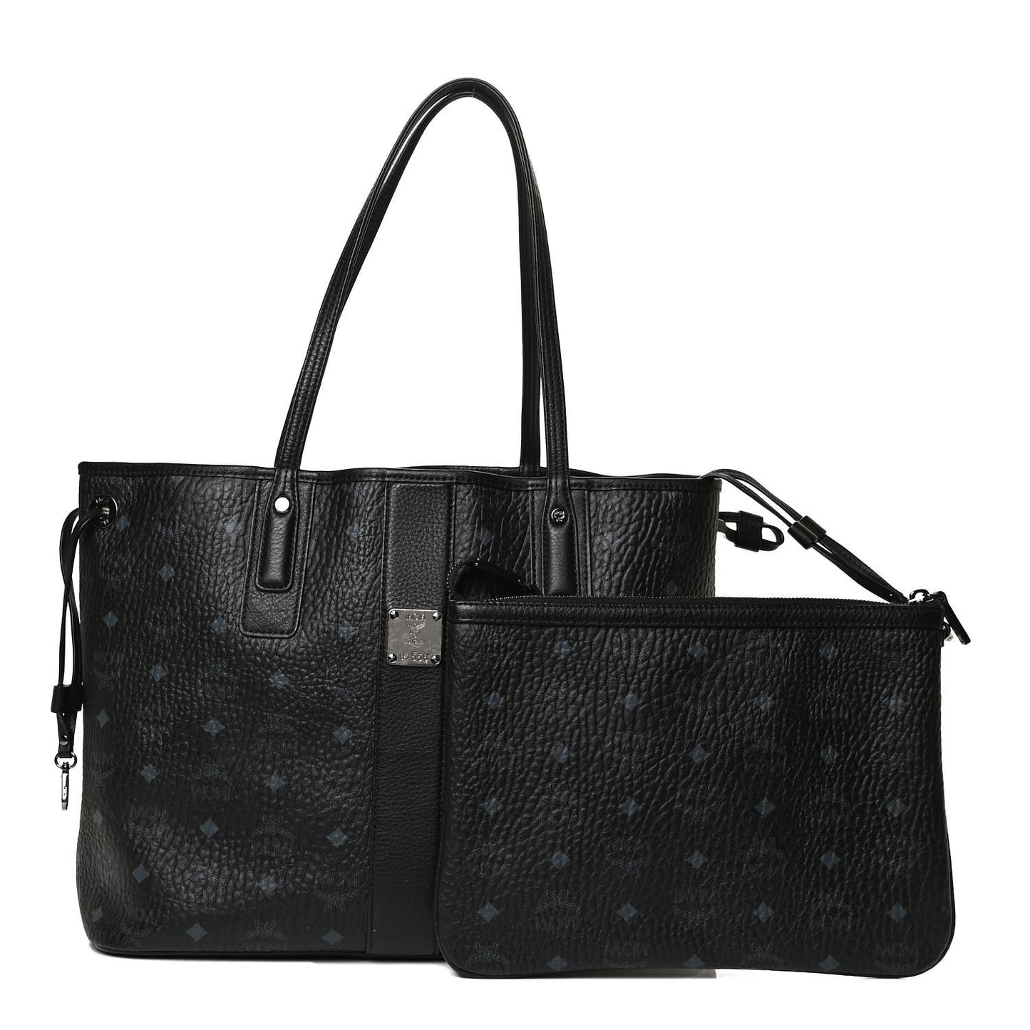 Visetos Medium Liz Reversible Shopper Tote Black