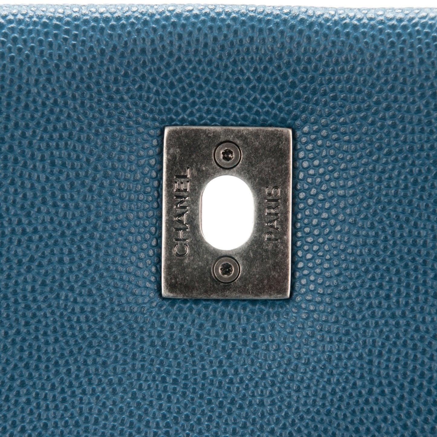 Caviar Quilted Small Coco Handle Flap Blue