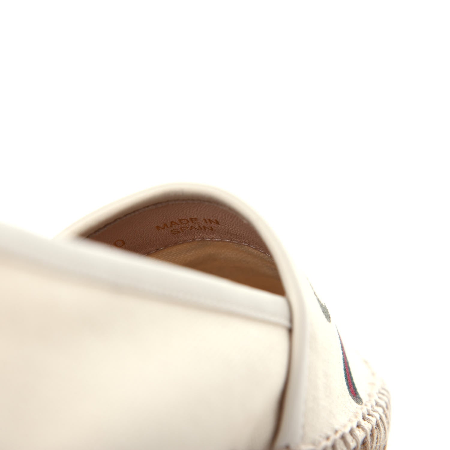 Gucci Canvas Logo Espadrilles 38.5 Greggio White 11 of 13