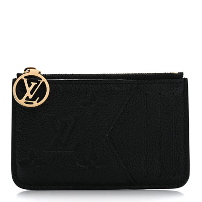 Louis Vuitton Empreinte Monogram Zipped Romy Card Holder Black 1 of 9