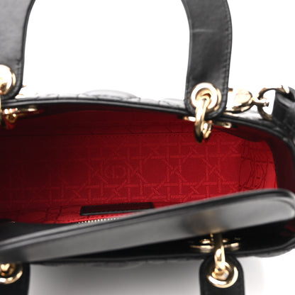 Christian Dior Lambskin Cannage Small Lucky Badges My Lady Dior Black 4 of 9