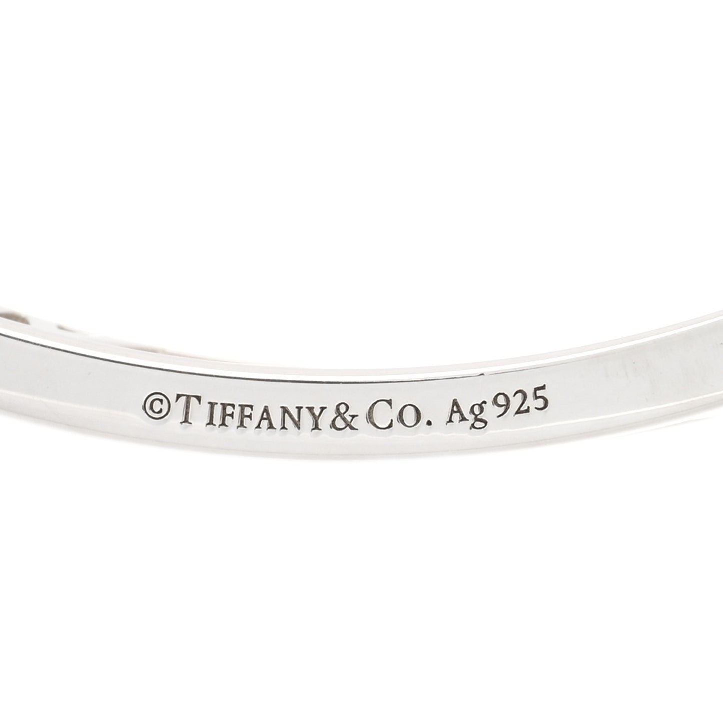 Sterling Silver Narrow Atlas Open Bangle Bracelet