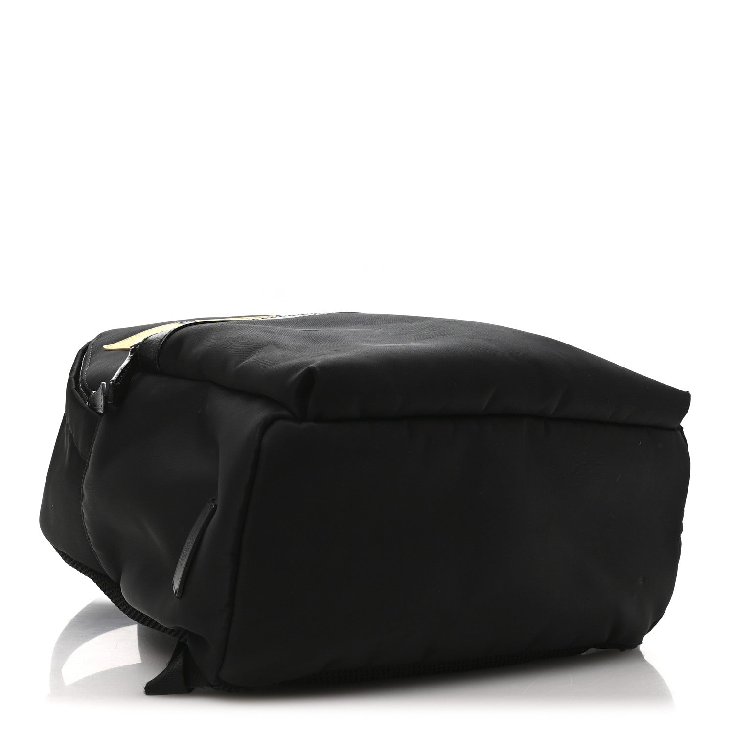 Fendi Nylon Vitello Elite Monster Eyes Rounded Backpack Black Yellow 4 of 12