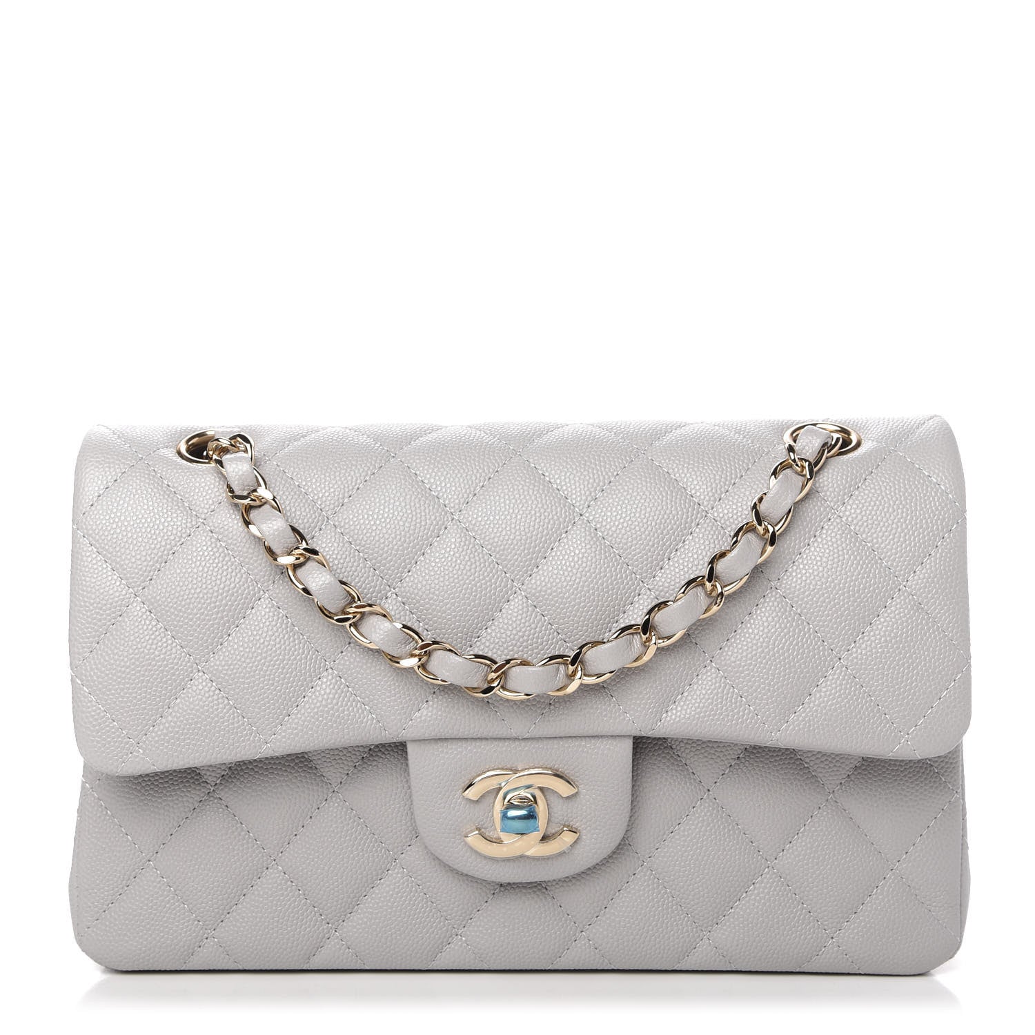 Chanel Caviar Quilted Small Double Flap Grey 1 of 11