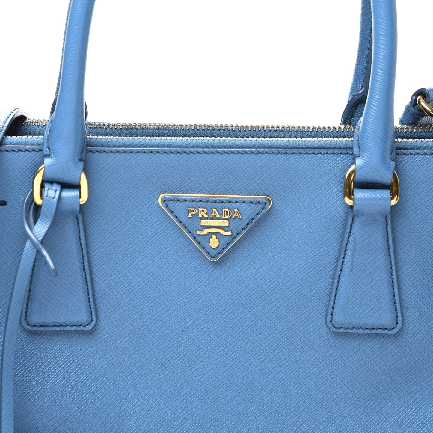 Saffiano Small Galleria Double Zip Tote Cobalto