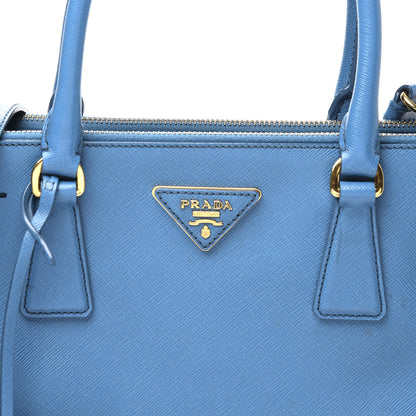 Prada Saffiano Small Galleria Double Zip Tote Cobalto 10 of 11