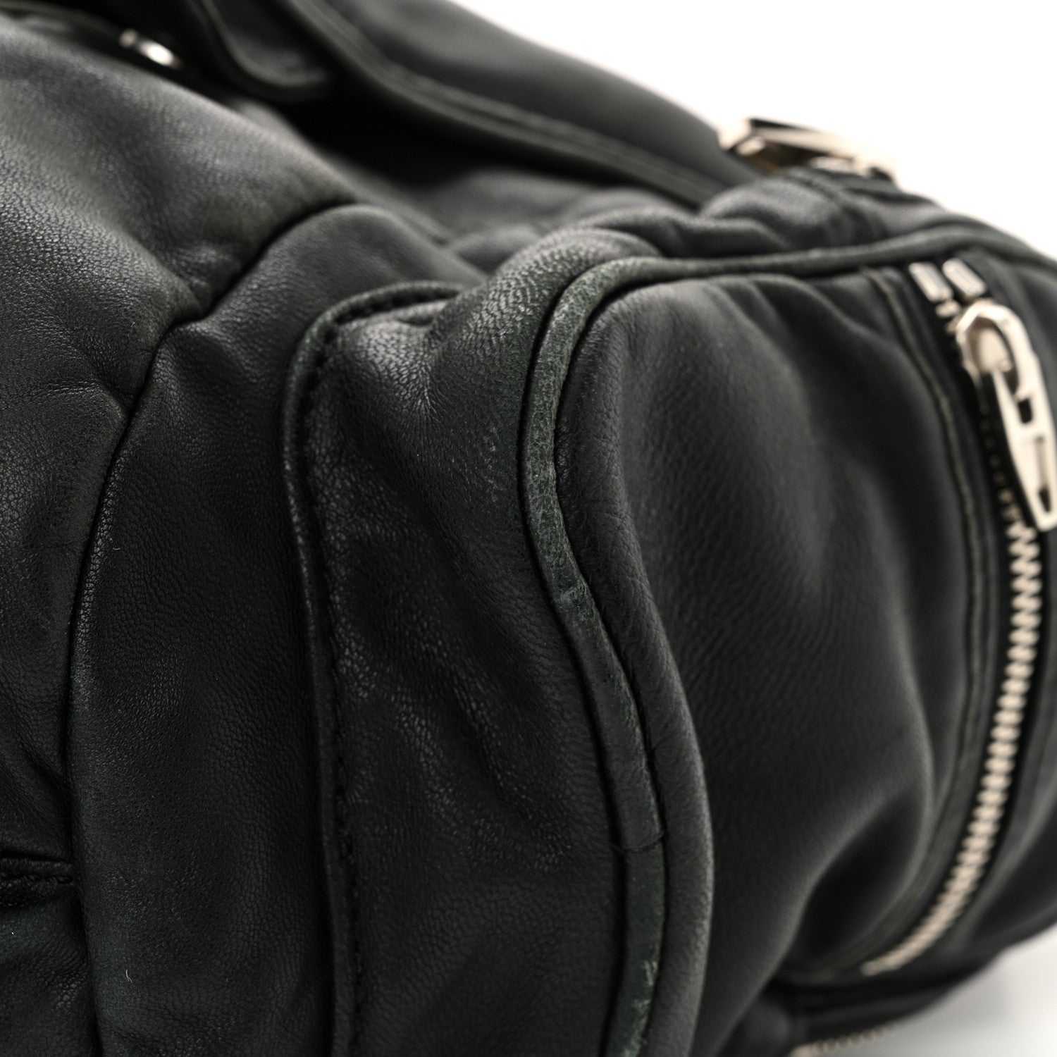 Alexander Wang Lambskin Marti Backpack Bag Washed Black Rhodium Hardware 13 of 14