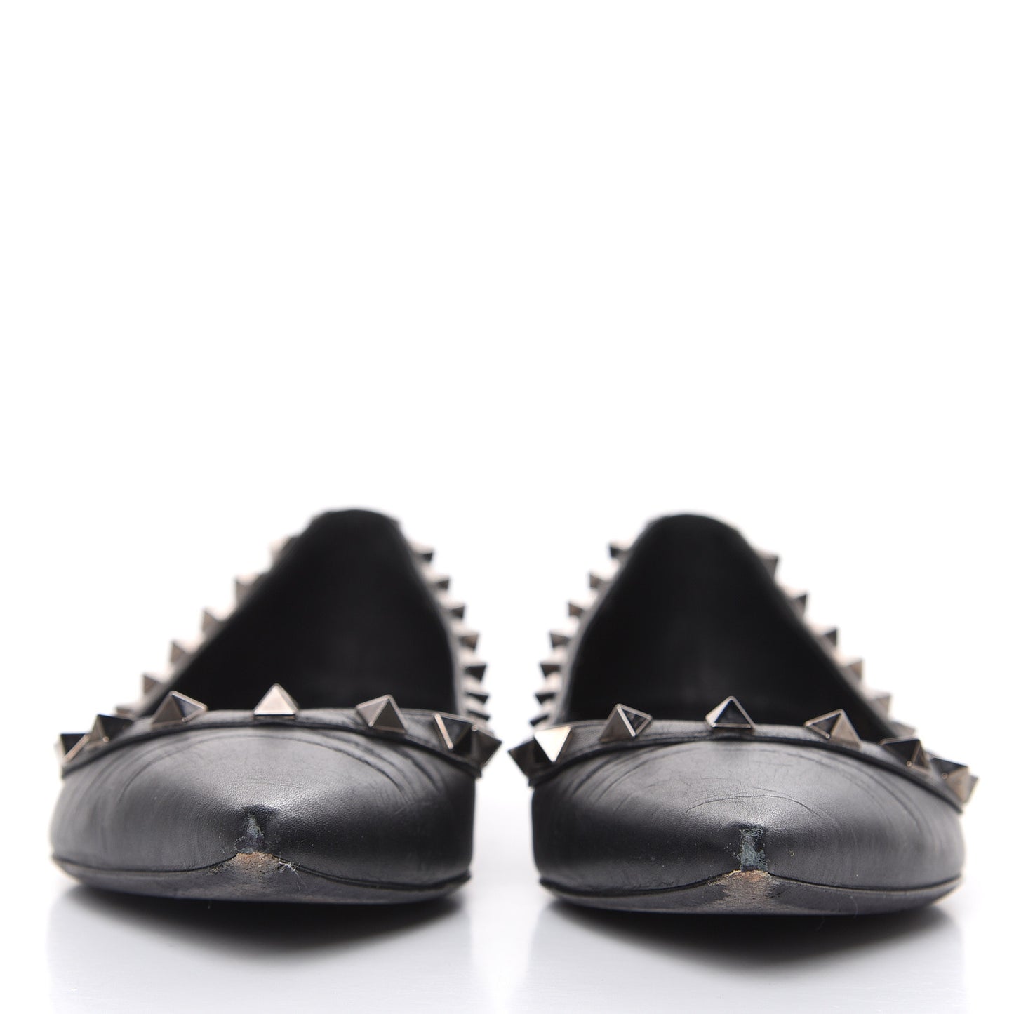 Nappa Rockstud Ballerina Flats 36 Black