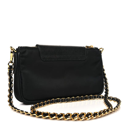 Prada Tessuto Nylon Saffiano Crossbody Bag Black 3 of 10