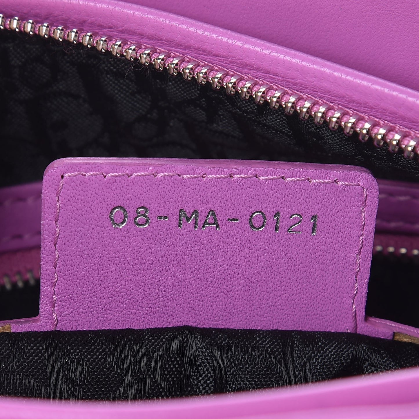 Lambskin Cannage Medium Lady Dior Purple
