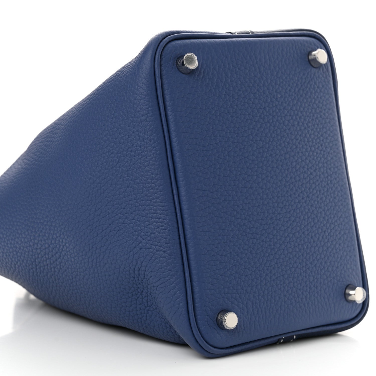 Hermes Taurillon Clemence Casaque Picotin Lock 18 PM Bleu Saphir Bleu Brighton 9 of 11