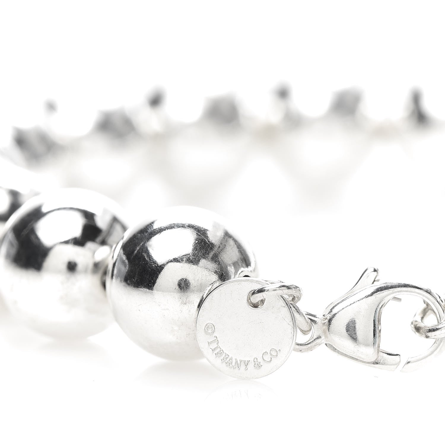 Tiffany Sterling Silver 10mm HardWear Ball Bracelet 5 of 6