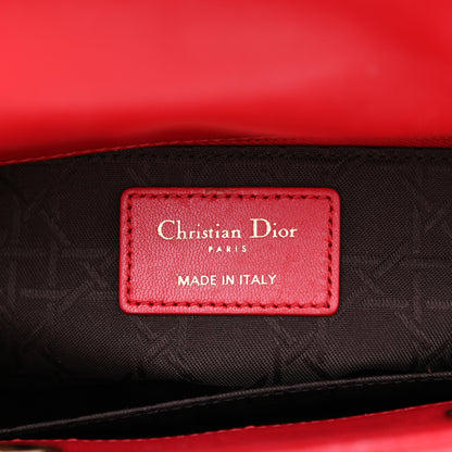 Christian Dior Lambskin Cannage Small Lucky Badges My Lady Dior Red 6 of 9