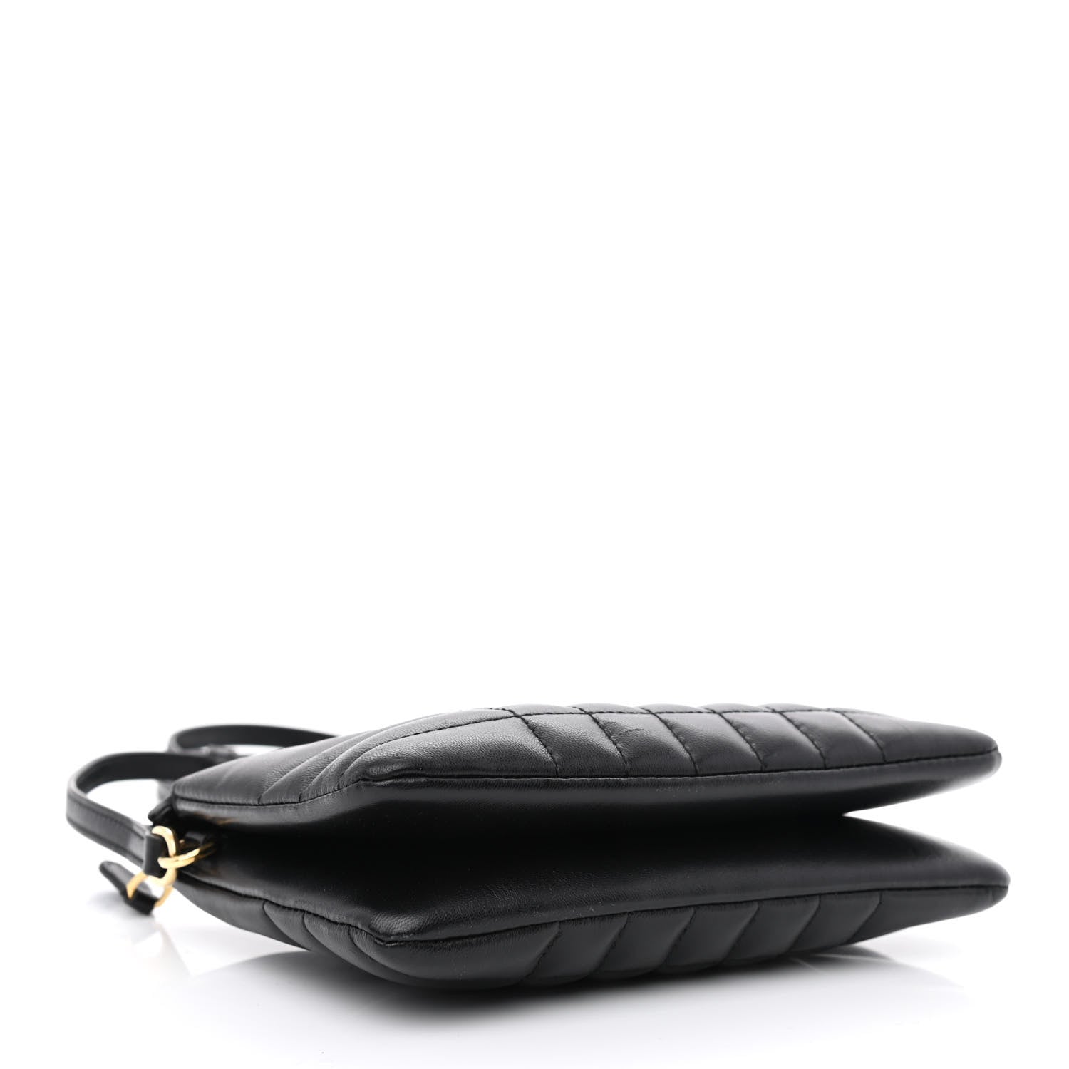 Burberry Lambskin Quilted Lola Double Pouch Crossbody Black 4 of 11