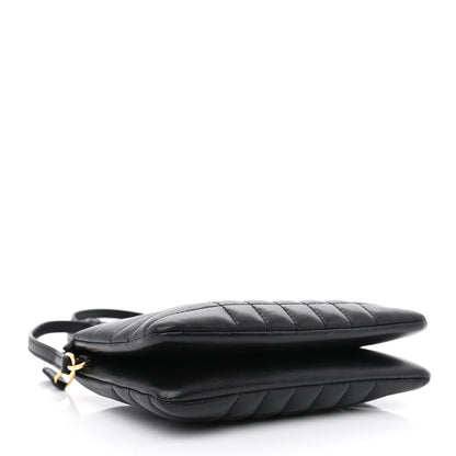 Burberry Lambskin Quilted Lola Double Pouch Crossbody Black 4 of 11