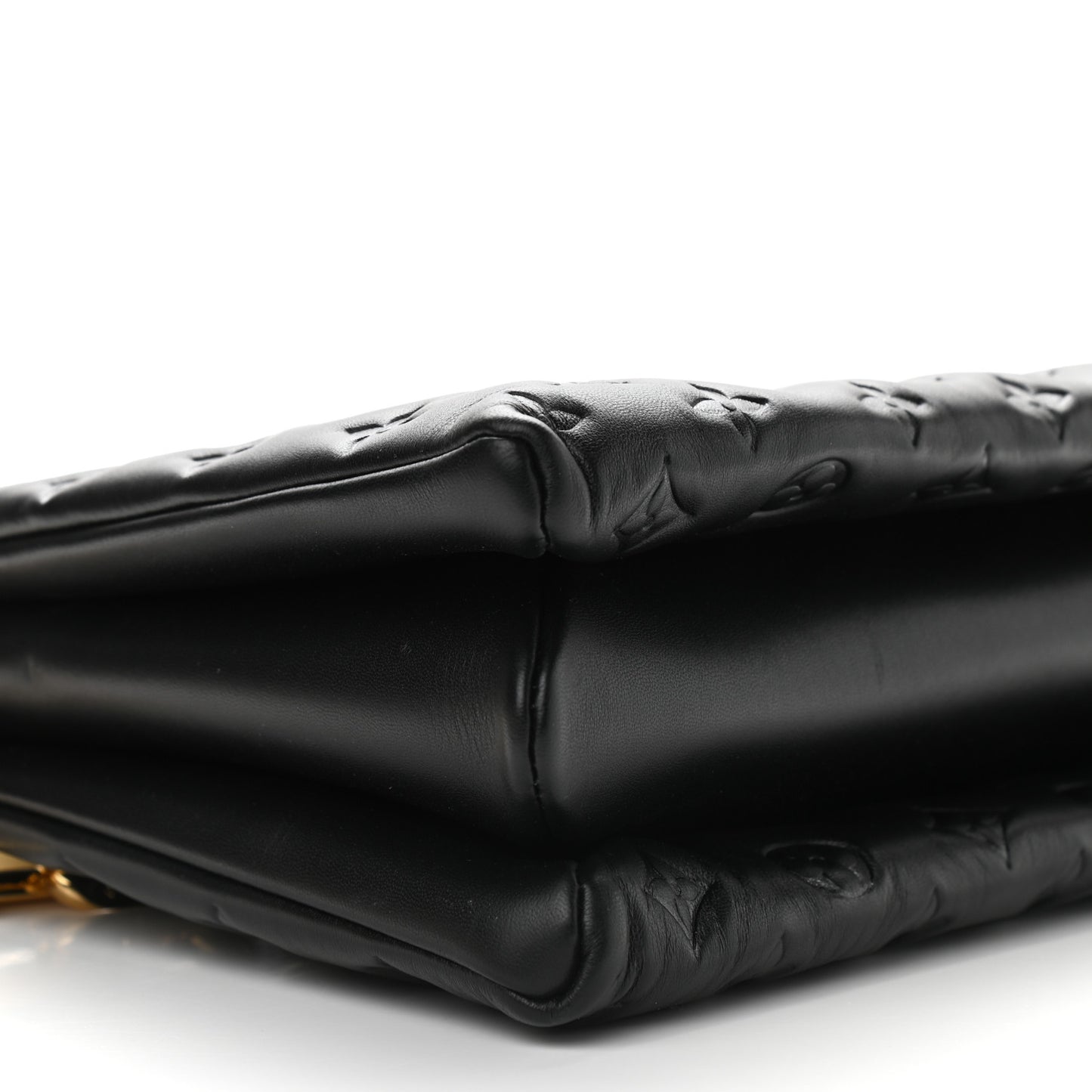Lambskin Embossed Monogram Coussin MM Black
