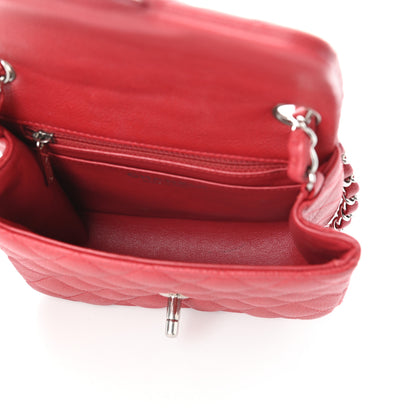 Chanel Caviar Quilted Mini Square Flap Red 5 of 10