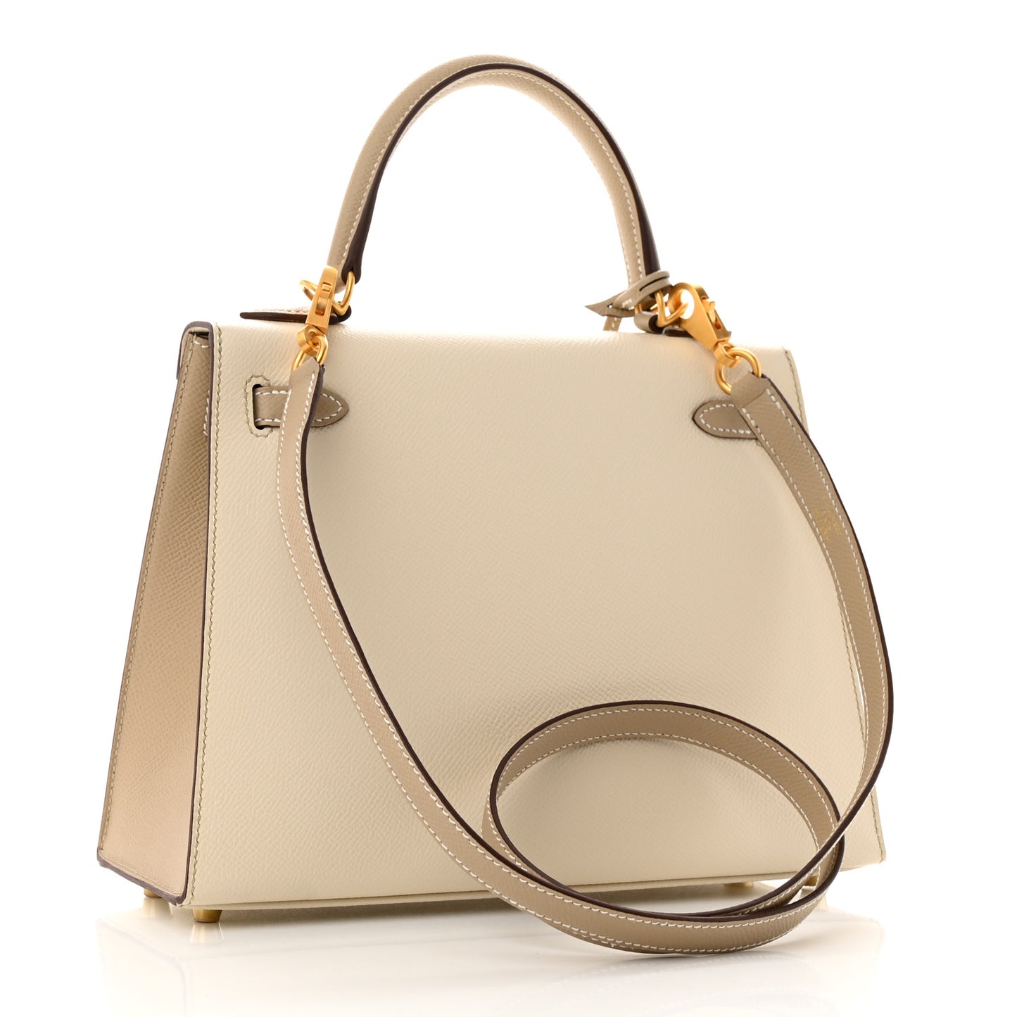 Epsom Bi-Color Horseshoe Kelly Sellier 25 Craie Trench
