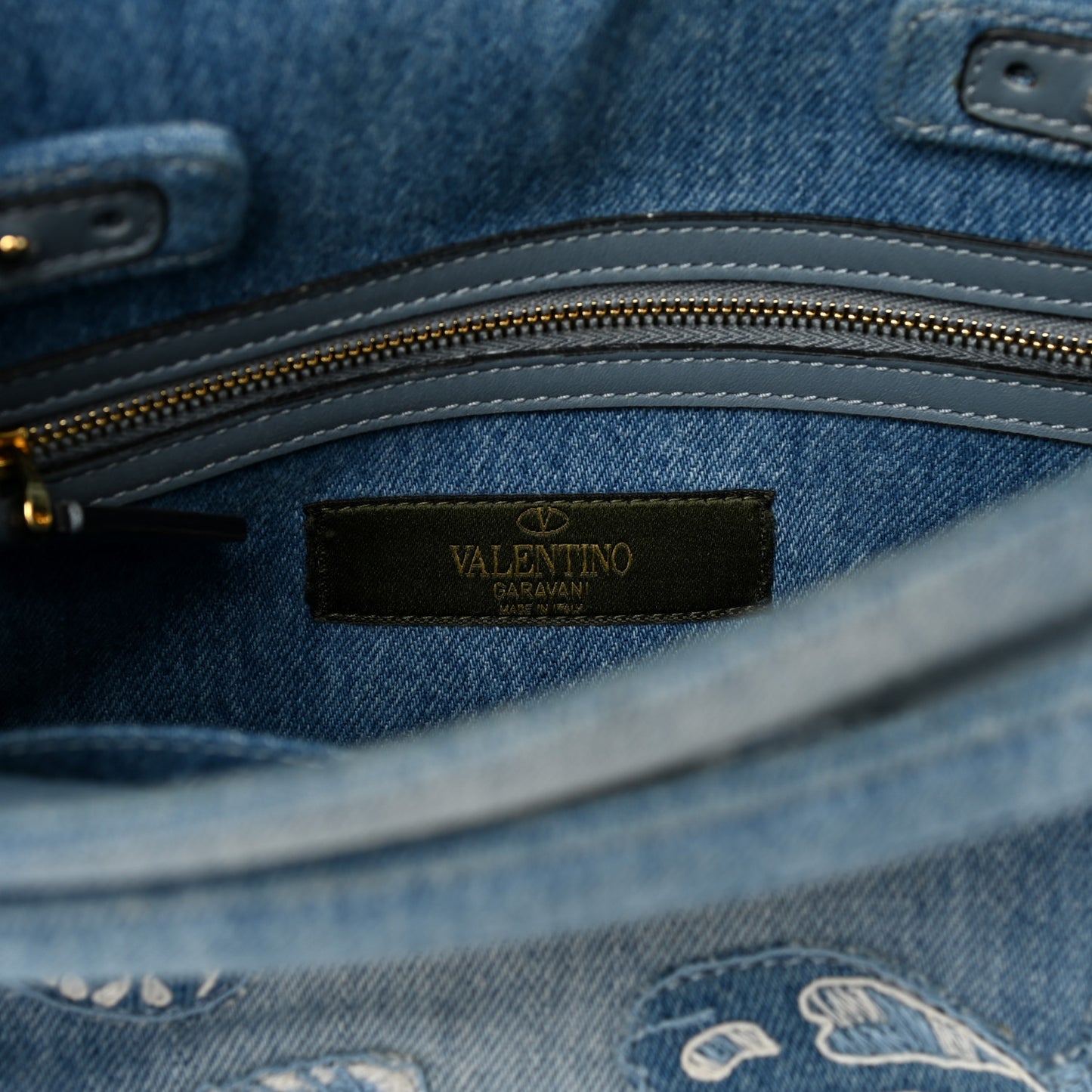 Denim Butterfly Small My Rockstud Frame Bag Light Denim