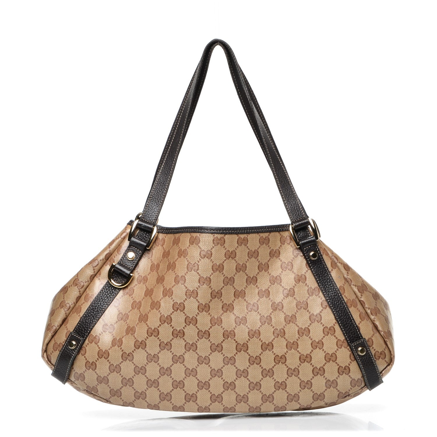 Gucci Crystal Monogram Medium Abbey Shoulder Bag Dark Brown 1 of 7