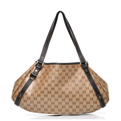 Gucci Crystal Monogram Medium Abbey Shoulder Bag Dark Brown 1 of 7