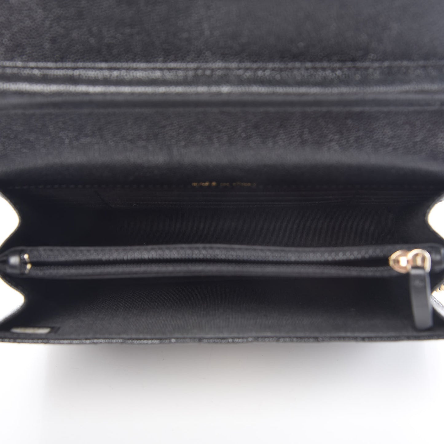 Caviar Quilted Boy Square Wallet on Chain WOC Black