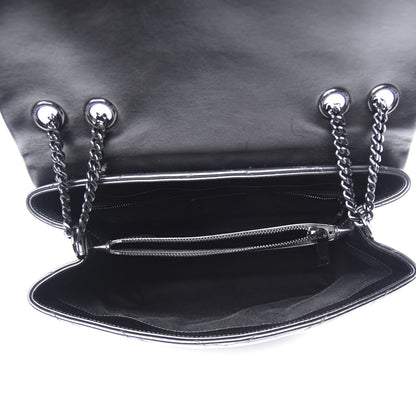 Saint Laurent Calfskin Y Quilted Monogram Medium Loulou Chain Satchel Black 4 of 10