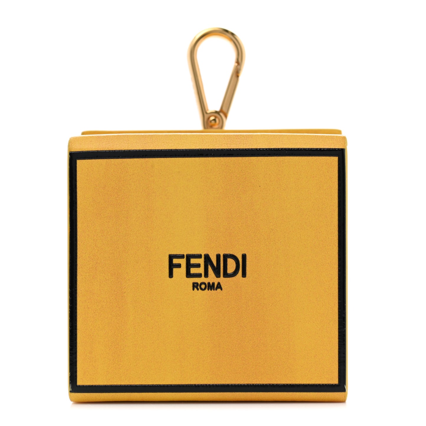 Vitello Fluffy Logo Box Charm Yellow Box Black