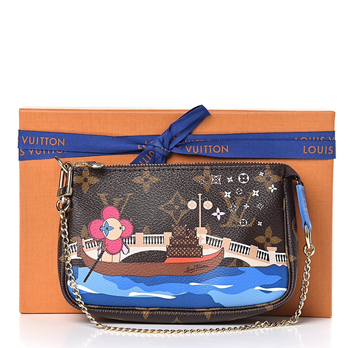 Monogram 2019 Christmas Animation Mini Venice Pochette Accessories Blue