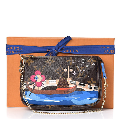 Louis Vuitton Monogram 2019 Christmas Animation Mini Venice Pochette Accessories Blue 8 of 8