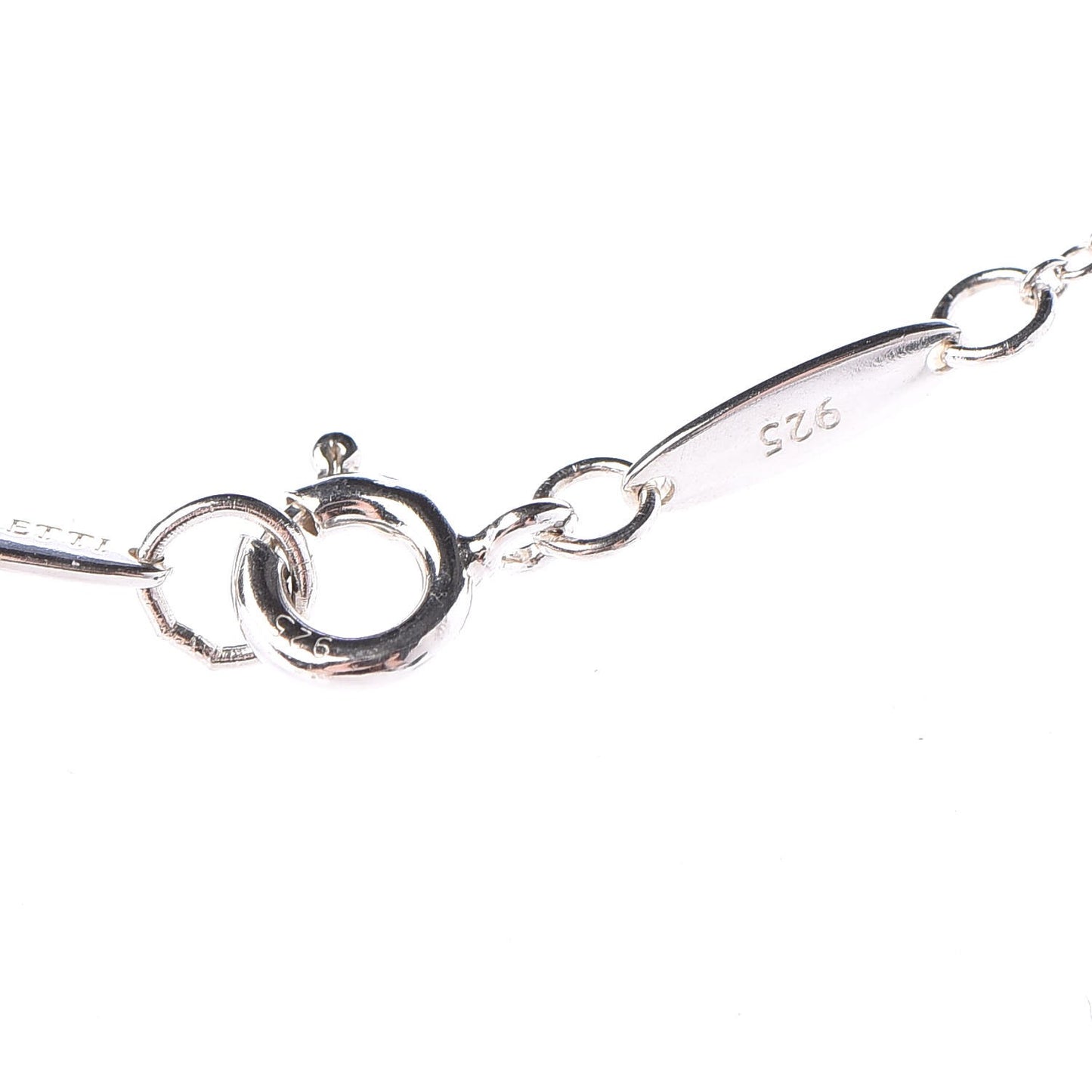 Sterling Silver Diamond .09ctw Elsa Peretti Diamonds by the Yard Three Station Necklace