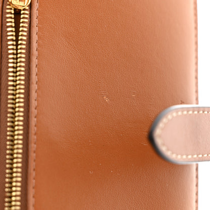 Celine Canvas Triomphe Medium Strap Wallet Tan 8 of 12