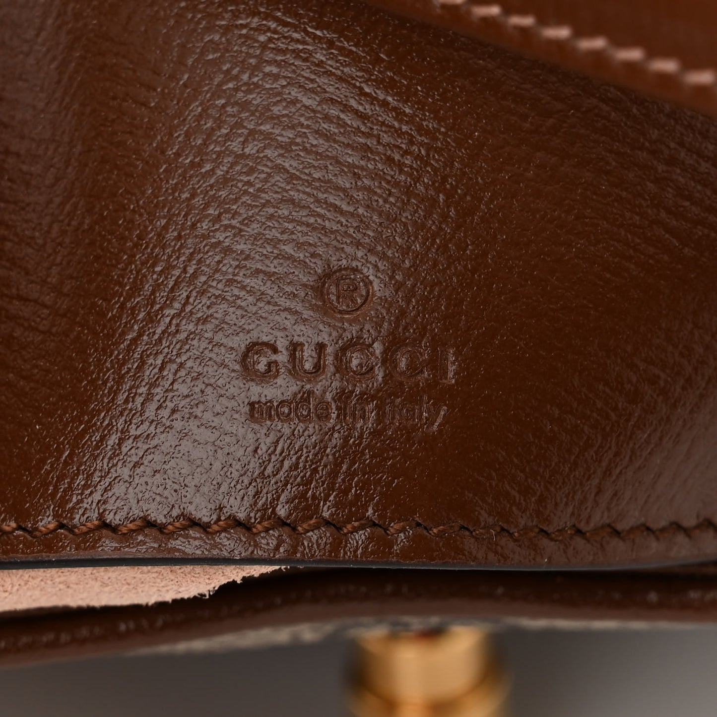 GG Supreme Monogram Azalea Calfskin Web Mini Jackie 1961 Hobo Beige Ebony Brown Sugar