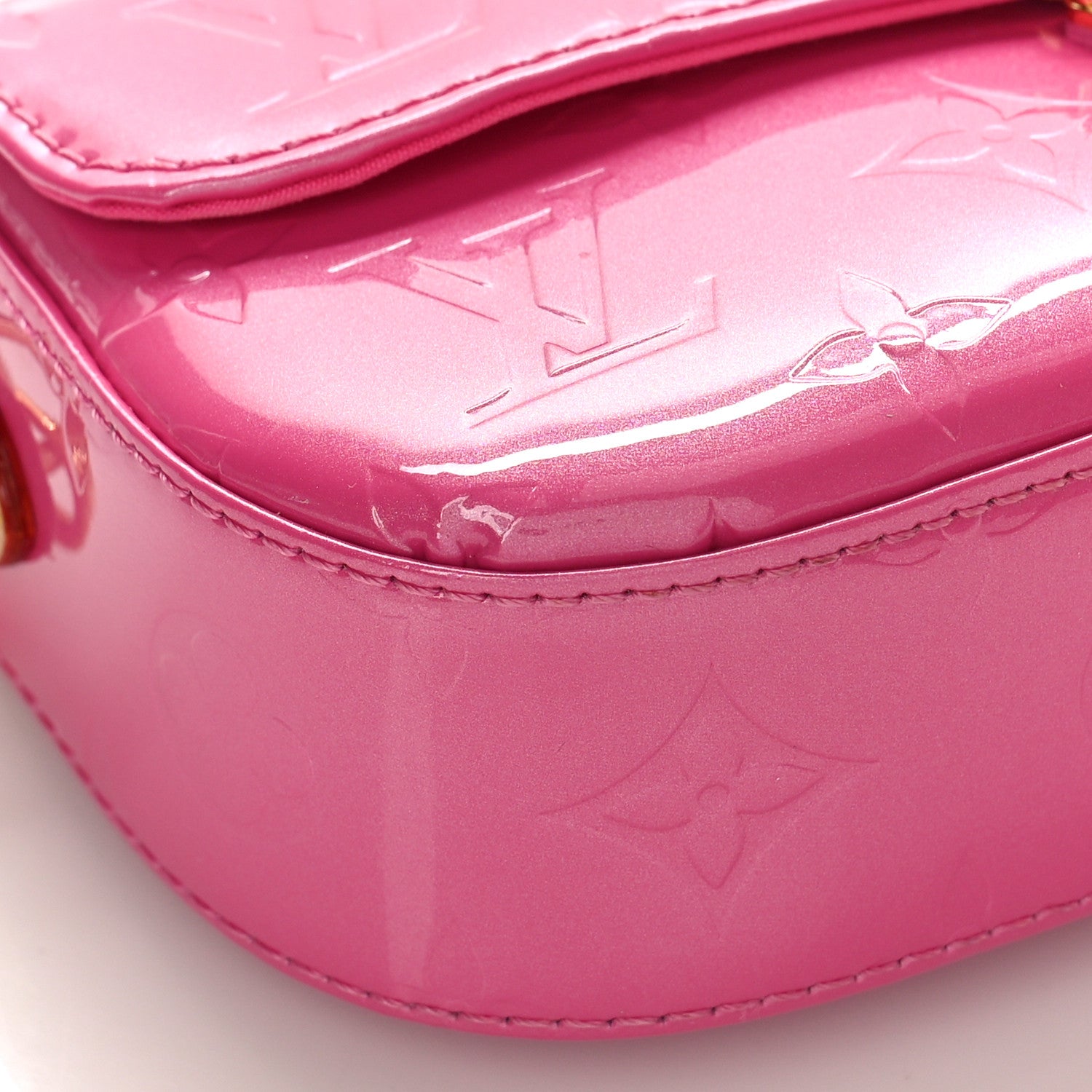 Louis Vuitton Vernis Malibu Pochette Neon Pink 7 of 8