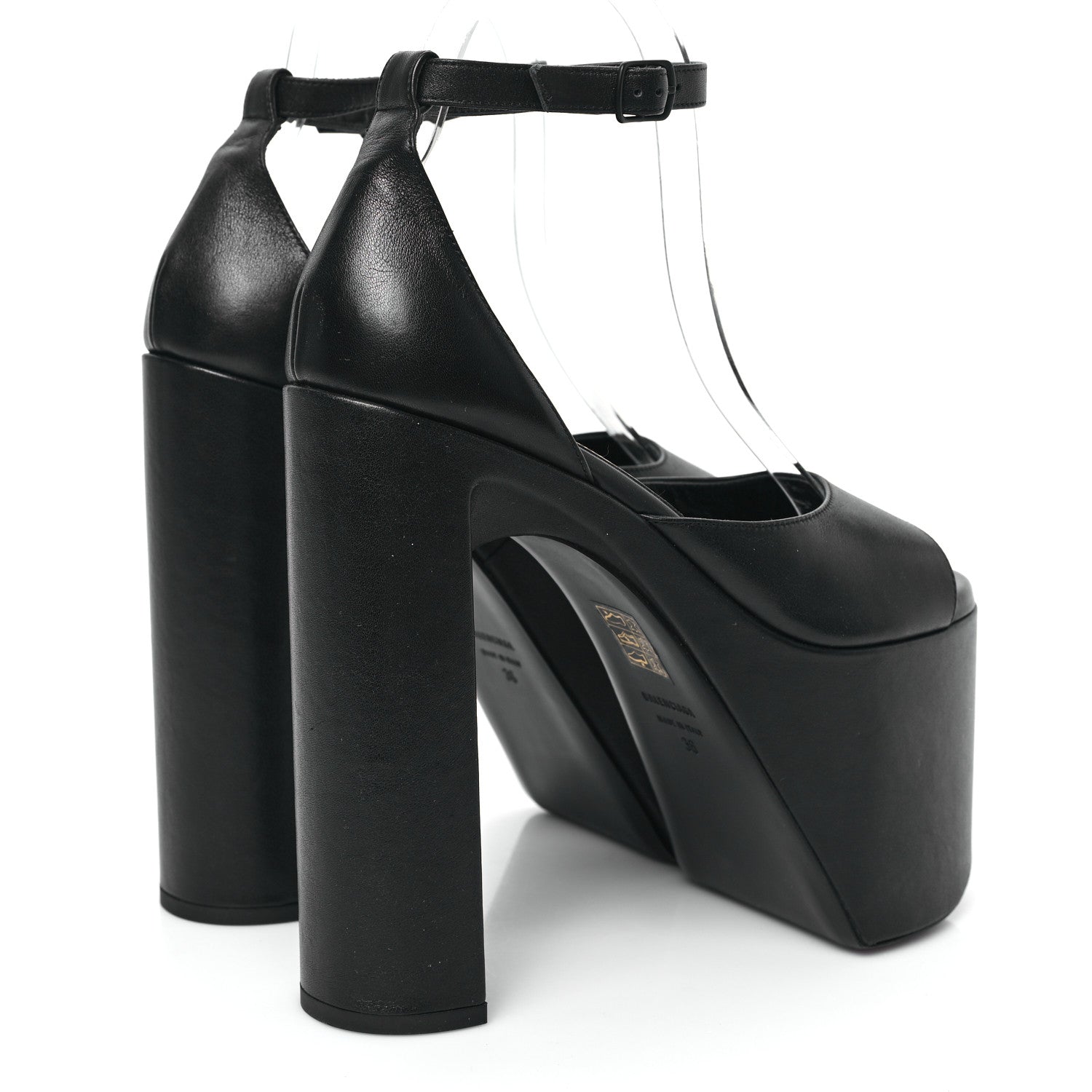 Balenciaga Lambskin Camden 160mm Platform Pumps 36 Black 4 of 9