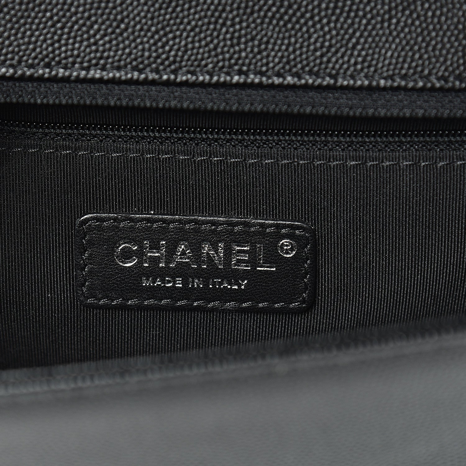 Chanel Caviar Chevron Quilted New Medium Boy Flap Black 5 of 10